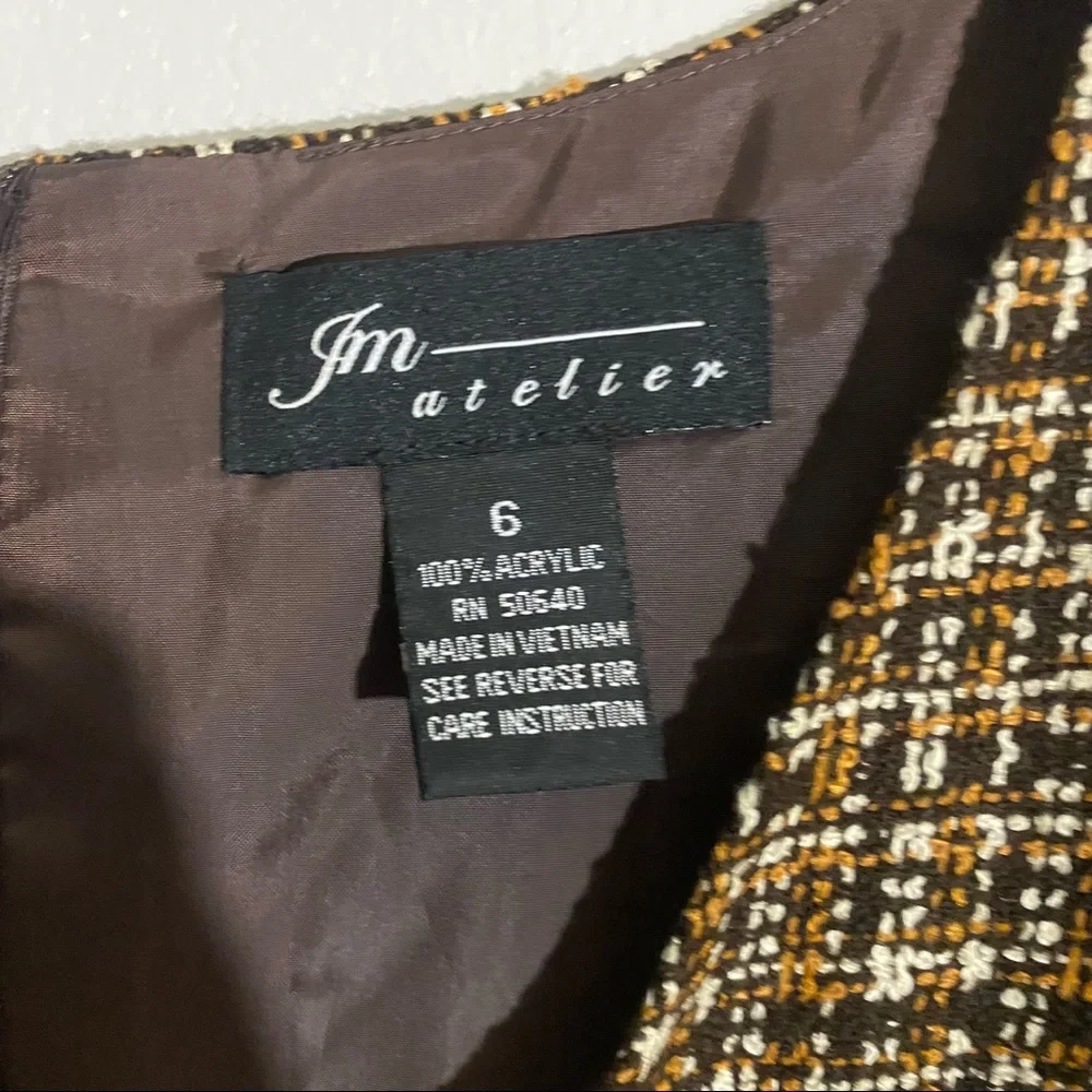 Adorable 90s Vintage JM Atelier Tweed Dress & Jacket Set - Picture 10 of 15